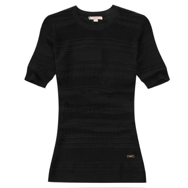 Burberry short round collar T woman S-2XL-001